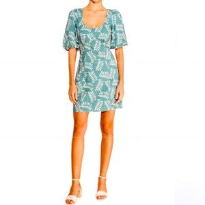 PARKER Women Cammie Tropical Puff Sleeve Mini Dress Size 6 excellent condition